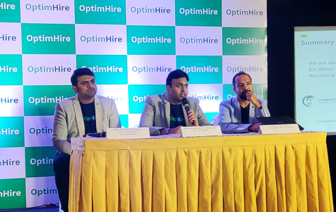 original Mr. CH. Pavan Kumar Rao, Co-Founder, and CTO, OptimHire, Mr. Lakshmi M Kodali, Founder & CEO – OptimHIre, Mr. Ashutosh Vyas, VP of Marketing, OptimHire (Photo: Business Wire)