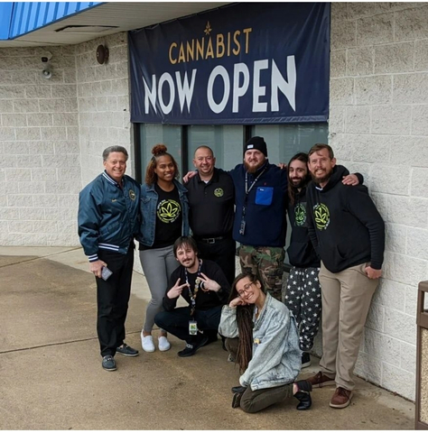 Dispensary workers at The Cannabist in Deptford, NJ celebrate their historic victory in being the first cannabis workers in New Jersey to win an election to unionize. (Photo: Business Wire)