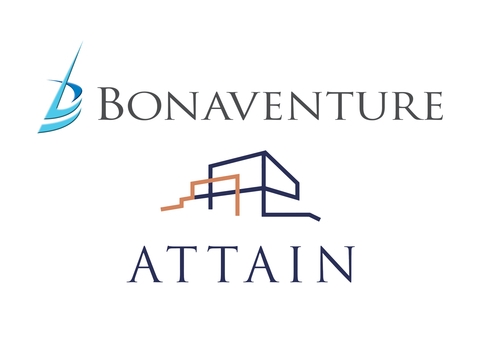 Bonaventure’s Attain logo closely aligns with its corporate brand, creating a consistent and harmonious visual connection. (Graphic: Business Wire)