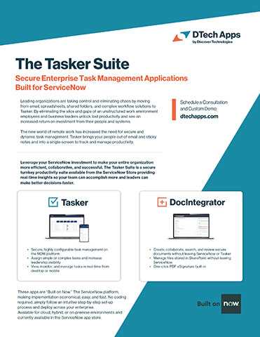 bakke fersken Dyrt DTech Apps Announces Tasker Outperforms Industry Security Standards with  FedRAMP Moderate and U.S. D.O.D. IL5 Authorization | Business Wire