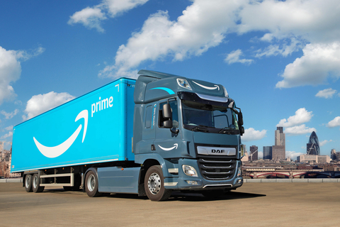 DAF Delivered CF Electric Trucks to Amazon U.K. (Photo: Business Wire)