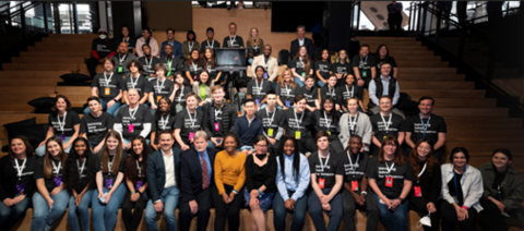 Students from 10 National Finalist schools across the country presented their STEM projects to judges at the Samsung Solve for Tomorrow Pitch Event on Monday, April 25, 2022 in New York City at Samsung 837. Credit: SAMSUNG