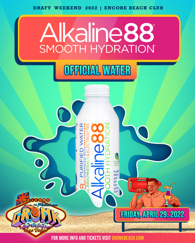 Alkaline88 is the official water of Gronk Beach Las Vegas. (Graphic: Business Wire)