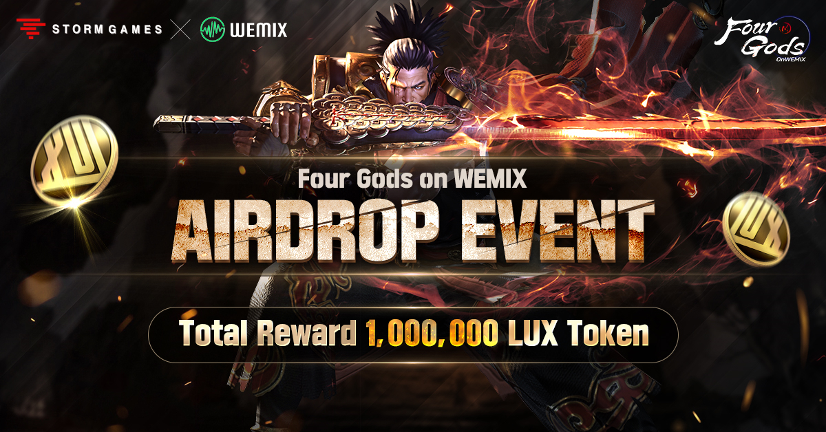 Storm Games realizará airdrop do “Four Gods on WEMIX”