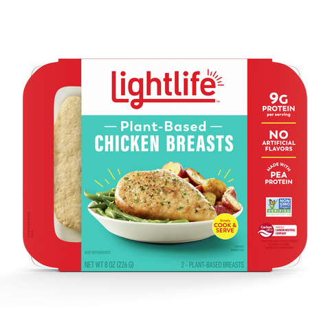 Lightlife Plant-Based Chicken Breasts are now available at Whole Foods Market and Publix. (Photo: Business Wire)