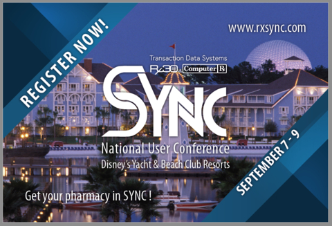 thumbnail Transaction Data Systems National User Conference “SYNC 2022” will be held September 7-9 bringing together Rx30 and Computer-Rx pharmacy users and industry partners to advance patient care in the pharmacy setting. Early Bird registration is open until May 15. (Photo: Business Wire)
