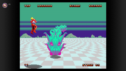Become the heroic Space Harrier in Space Harrier II and battle a bevy of wicked creatures in this frantic and challenging action game. (Graphic: Business Wire)
