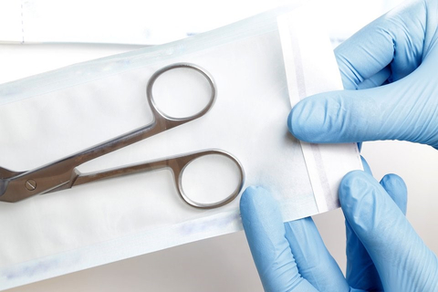 Single-use medical devices are packaged in paper-based sterile packaging for sterilization. (Photo: Business Wire)