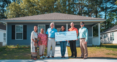 Ashley Hugley, a Valdosta, Georgia, mother of two, leveraged $6K in Homebuyer Equity Leverage Partnership funds from The First Bank and FHLB Dallas to purchase her first home through Valdosta-Lowndes County Habitat for Humanity. (Photo: Business Wire)