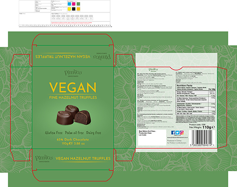 Product Packaging Image: "Pimlico Confectioners Vegan Fine Hazelnut Truffles"