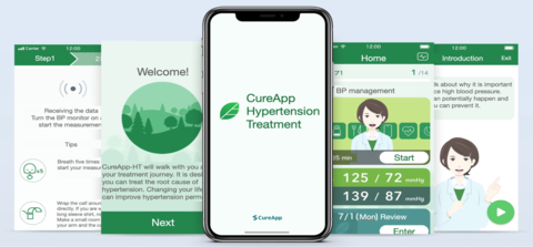 World’s First Medical Device Regulatory Approval of Digital Therapeutic App for Hypertension (Graphic: Business Wire)