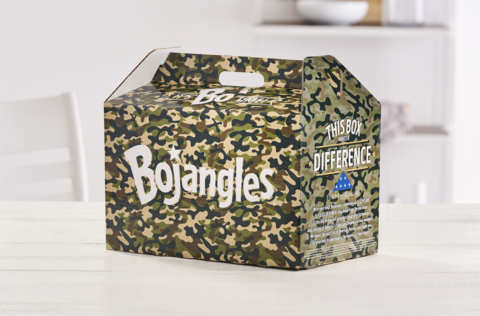 Back by popular demand and just in time for Military Appreciation Month this May, Bojangles is reintroducing its camo-themed Big Bo Boxes to benefit military families. (Photo: Bojangles)