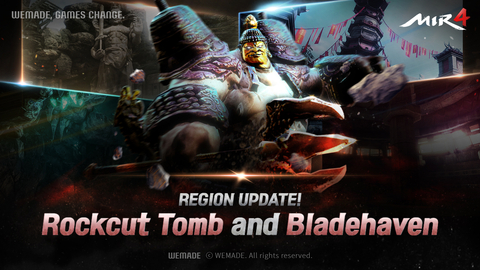 Wemade performed a substantial update to its widely acclaimed MMORPG, MIR4. Along with the introduction of new areas, Rockcut Tomb and Bladehaven, further changes include: an increase to the maximum character growth from Level 130 to Level 150, the addition of a new Boss Raid Clan Expedition as well as an expansion to Constitution and Inner Force. (Graphic: Business Wire)