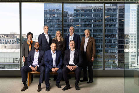 Seated from the left: Investment Analyst Fred Mutsinzi, General Partners Fady Saad and Mark Martin Back row from the left: Advisory Board members Elaine Chen, Dennis Clarke, Helen Greiner, Rick Faulk, and Steve Ricci (Photo: Business Wire)
