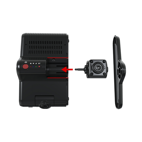 Start with the road-facing KP2 dashcam and add the 1” x 1” driver-facing camera at any time with a snap, eliminating the need to replace the original unit. (Photo: Business Wire)