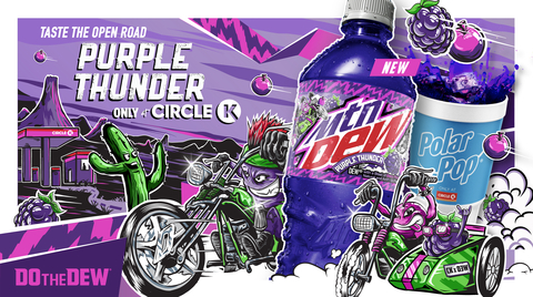 Circle K® announces today the exclusive release of MTN DEW® Purple Thunder™, a new beverage that combines the mouth-watering flavors of blackberry and plum for the ultimate berry combination. MTN DEW PURPLE THUNDER will only be available at Circle K starting May 4.