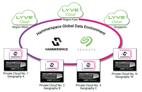 Hammerspace Global Data Environment with Seagate Lyve (Graphic: Business Wire)