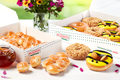 Krispy Kreme also thanks bees by giving guests bee-friendly flower seed paper with purchase of Honey Lover’s Dozen. (Photo: Business Wire)