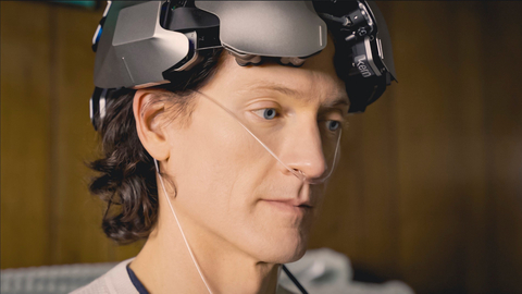 Kernel Founder/CEO Bryan Johnson wearing Flow during the Ketamine pilot study. Nasal cannula is part of the study and not required or part of Flow. (Photo: Business Wire)
