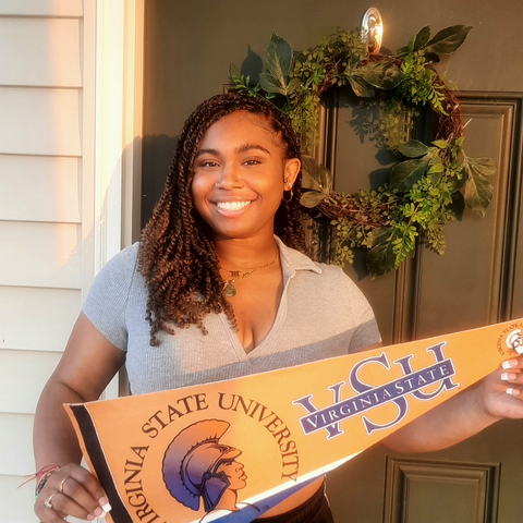 2022 scholarship recipient, Gabrielle Ruffin, daughter of a Corvias employee and active-duty service member, will attend Virginia State University where she plans to study education to become a high school history teacher. (Photo: Business Wire)