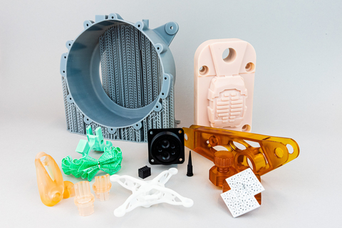 3D printed parts from new materials available for the Stratasys Origin One and Origin One Dental printers. (Photo: Business Wire)