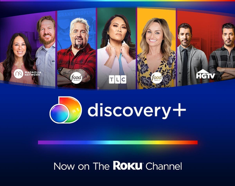 discovery+ launches as a Premium Subscription on The Roku Channel. (Graphic: Business Wire)