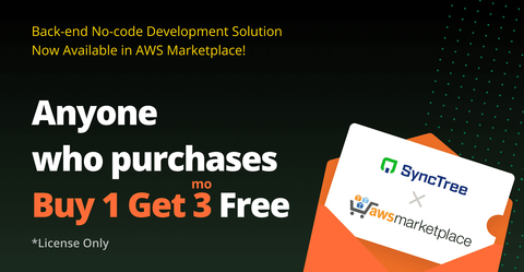 Ntuple has registered its Back-end No-code Development Solution 'SyncTree' in AWS Marketplace. Anyone who purchases SyncTree will get 3 months free by the 24th of June. (Graphic: Business Wire)