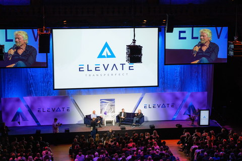 original Sir Richard Branson speaks at TransPerfect’s ELEVATE conference in Amsterdam. (Photo: Business Wire)