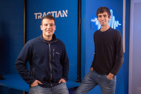 Tractian Founders Gabriel Lameirinhas (left) and Igor Marinelli (right). (Photo: Business Wire)