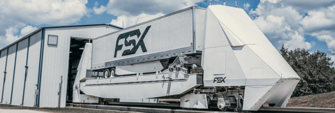 FSX demonstration shows transporter moving 53' trailer (Photo: Business Wire)