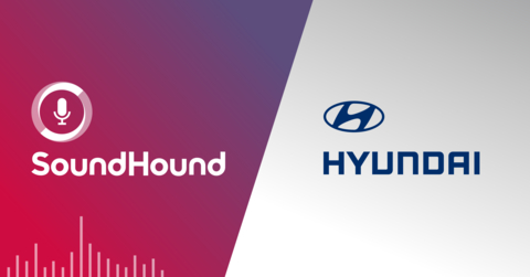 SoundHound, a global leader in voice artificial intelligence, today announced a 7-year deal with Hyundai to include its Edge+Cloud voice AI technology, music recognition software, voice commerce solution, and multiple-language conversational intelligence in a broad range of vehicle models globally. (Graphic: Business Wire)