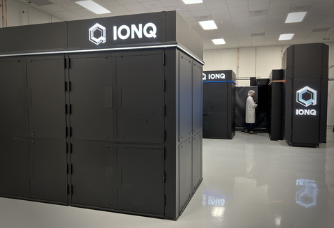 Figure 1: Photograph of IonQ Forte (front left) in our quantum data center in College Park, MD. Copyright 2022 by IonQ. (Photo: Business Wire)