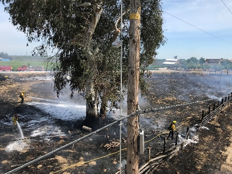 Metallic balloon-caused fire in Fresno in May 2022 (Photo: Business Wire)