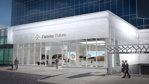 Faraday Future announced its flagship brand experience center in prestigious Beverly Hills, Calif., and its selection of ASTOUND Group to implement design direction, and execute the physical experience of the interior and exterior spaces. FF is on track to launch its flagship vehicle, the FF 91, in Q3 2022. (Photo: Business Wire)