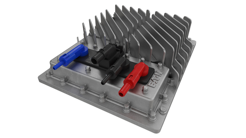 thumbnail Eaton’s family of 48-volt DC-DC converters can be used to power accessories such as antilock brakes and lighting and are operational in ambient temperatures up to 85 degrees Celsius. (Graphic: Business Wire)