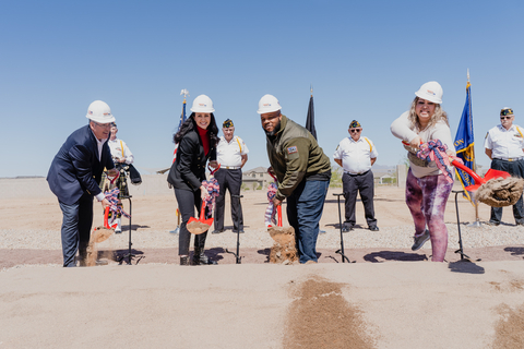 Welcomed by more than 75 PulteGroup employees, first responders and local veteran organizations, the McCoy family broke ground on their future home in Maricopa’s Santa Rosa Crossing community. (Photo: Business Wire)