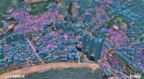 エコピアAIがエアバスの画像を活用して生成した建物と植生の3Dベクトルマップのサンプル（写真：ビジネスワイヤ）