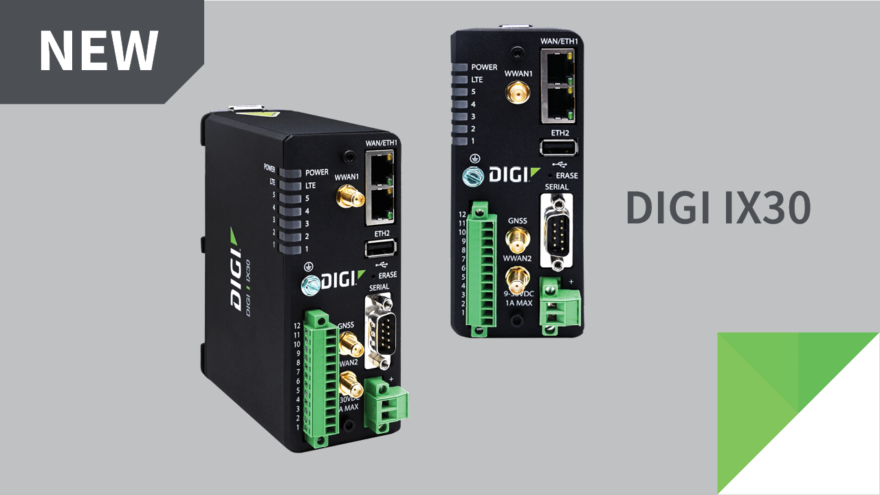 Riassunto: Digi International presenta Digi IX30, il router cellulare per gli ambienti difficili e l’impiego nell’industria 4.0