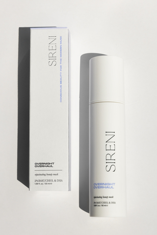 Sireni’s inaugural product Overnight Overhaul is a never-before-seen formula that combines clinically proven ingredients with dramatic results: Bakuchiol, often used as a retinol alternative because of its anti-aging properties, is also used for solving hyperpigmentation, soothing skin, and brightening the appearance of skin; Dihydroxyacetone (DHA) lightly evens skin imperfections, reduces the appearance of redness, and restores skin vibrancy. (Photo: Business Wire)