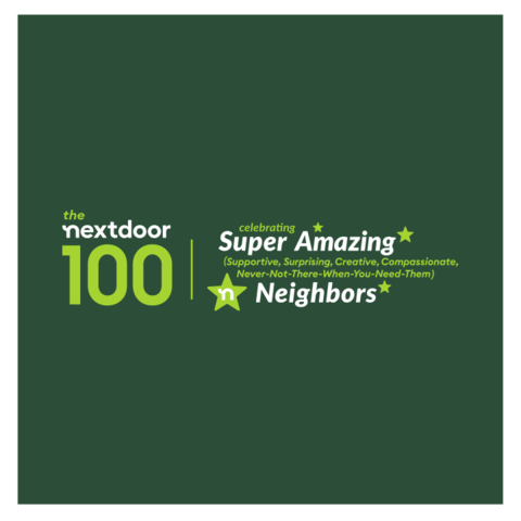 The first-ever Nextdoor 100 winners have been revealed (Graphic: Business Wire)