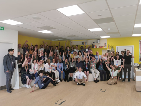 The bit.bio team celebrating their double win at their offices in Cambridge (Photo: Business Wire)