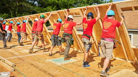 Wells Fargo teams up with Habitat for Humanity to build 350 affordable homes across the U.S. (Photo: Wells Fargo)