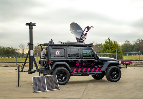 T-Mobile’s Network Jeep can drive over mountainous or uneven terrain to reach the hardest-hit areas following a disaster. (Photo: Business Wire)