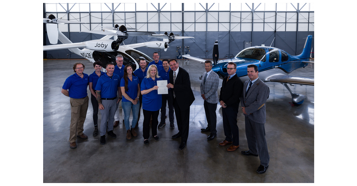 Joby Receives Part 135 Certification From The FAA | Business Wire