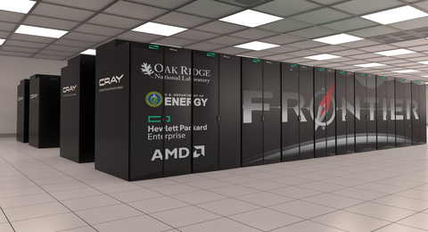 Frontier supercomputer at Oak Ridge National Laboratory (Photo: Oak Ridge National Laboratory and Hewlett Packard Enterprise)