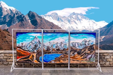 Jafri's Everest Painting Unveiled (Photo: AETOSWire)