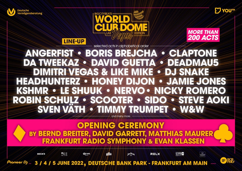 World Club Dome: Las Vegas Edition is set to take over Deutsche Bank Park June in Frankfurt, Germany 3rd through June 5th. (Graphic: Business Wire)