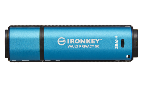 IronKey Vault Privacy 50 (VP50) with FIPS 197 certification and AES 256-bit hardware-encryption in XTS mode for data security. (Photo: Business Wire)