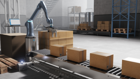 Compatible with robot arms from Doosan, FANUC, OMRON, Techman and Universal Robots brands, the OnRobot Palletizer is available as a complete out-of-the-box system or as individual components to create a mix-and-match solution. (Photo: Business Wire)