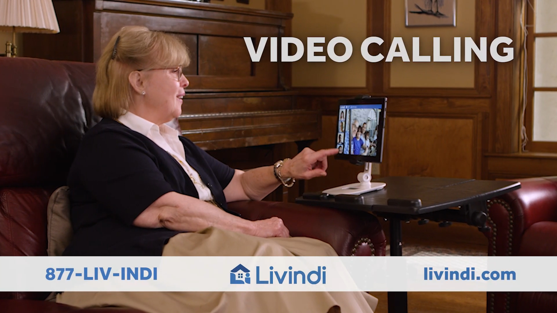 Livindi makes it easy for families to connect with and protect someone they love using simple video calling and picture sharing. It’s easy to tap a picture to start a video-call, and simple for a family to share photos with an app. It's easy to access a personal care coordinator or therapist, to tap a button for help, or get medication reminders. Families receive simple and easy to understand health alerts when sensors detect something is wrong. It’s easy to be there and still give them space. Ease your mind and get Livindi today.